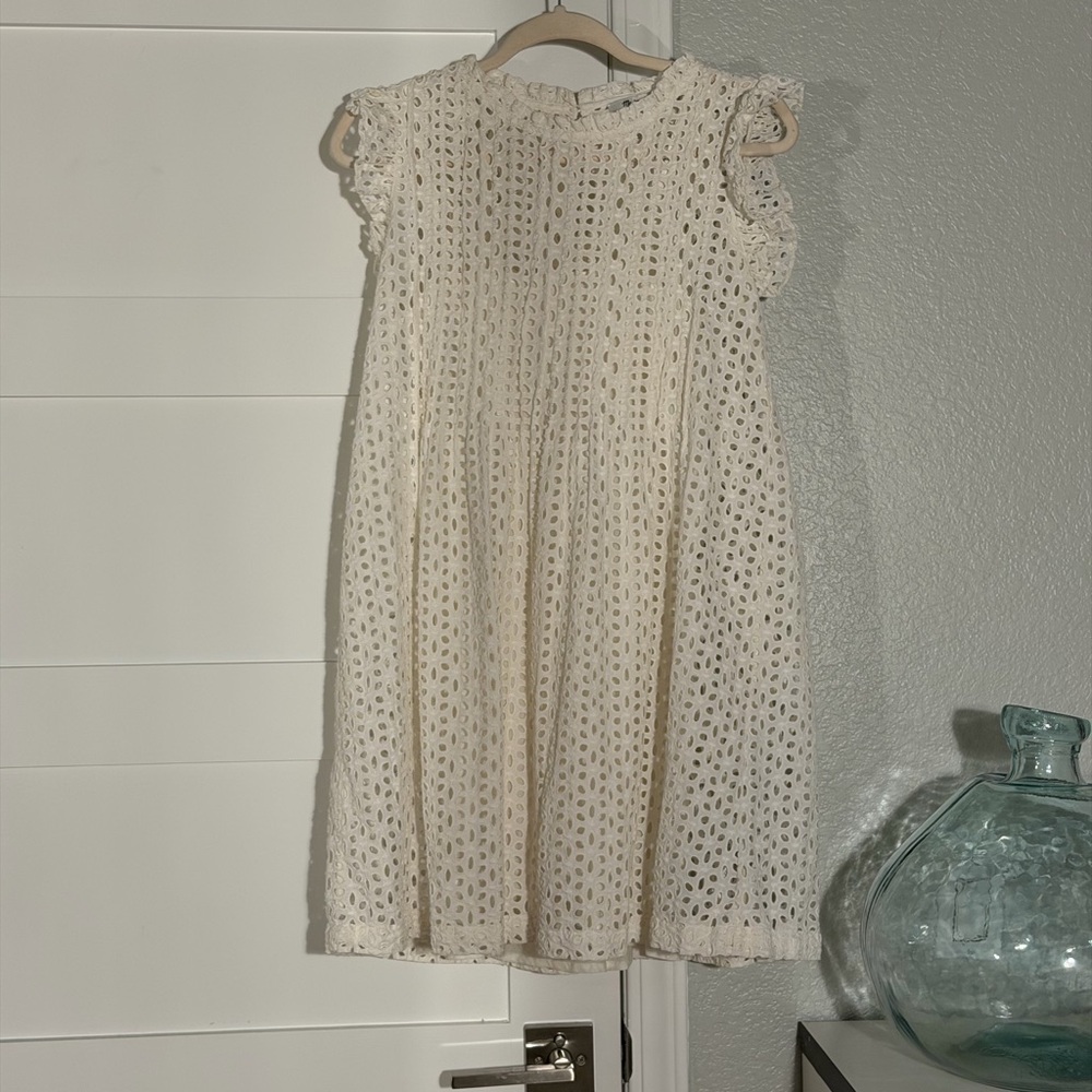 Madewell Ivory Eyelet Dress
